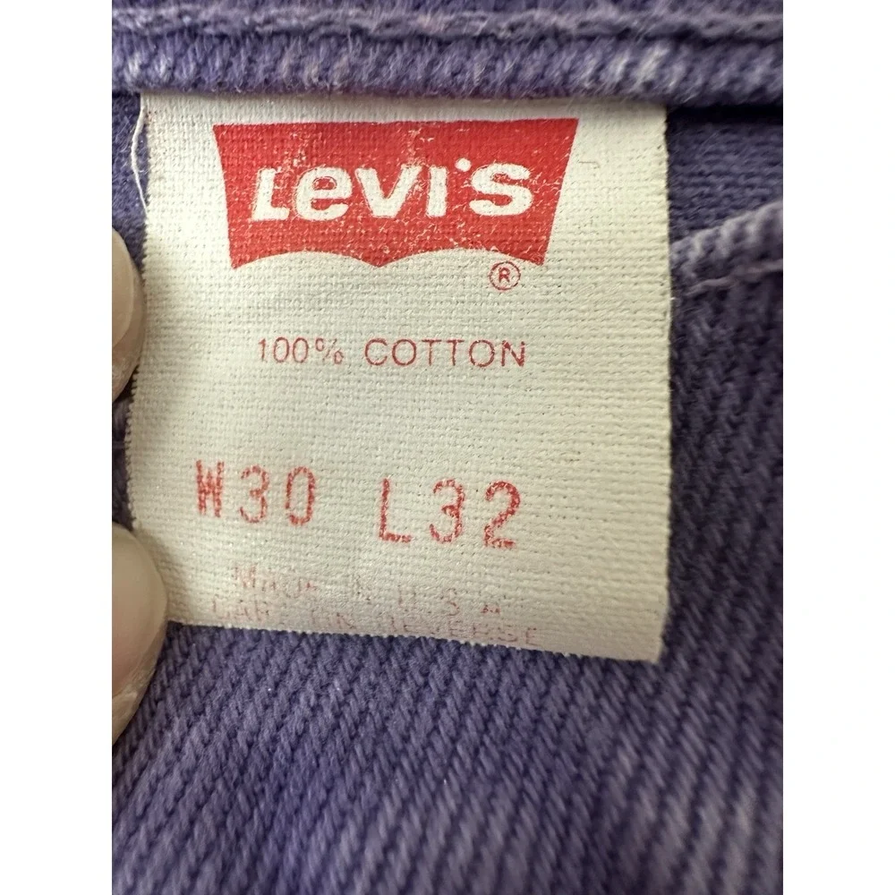 VTG 1993 Levi's 560 Purple‎ Orange Tab Made in USA Near Deadstock W30x32